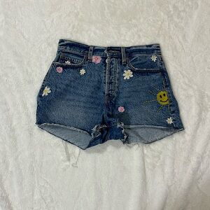 Old Navy Embroidered Jean Shorts